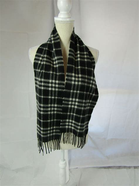 burberry black plaid scarf|authentic Burberry cashmere scarf.